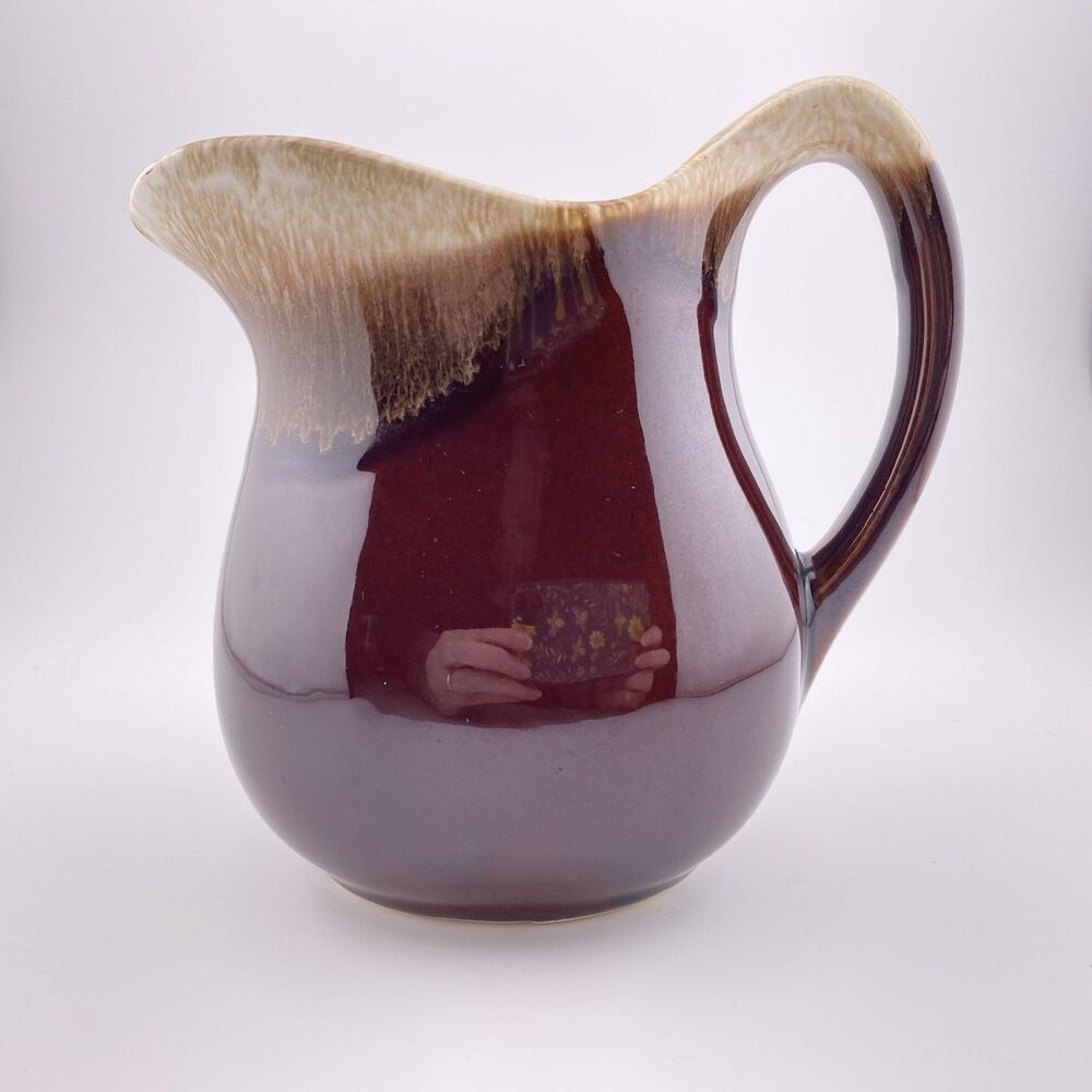 Vintage McCoy Pottery Brown Drip Glaze Pitcher 1960’s USA